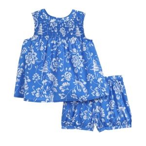 Tea Smocked Top and Bubble